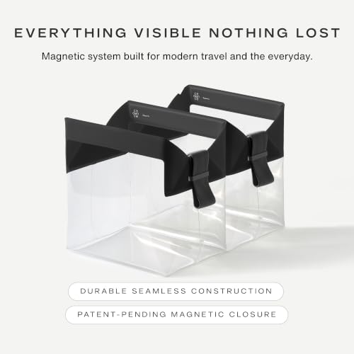Parcel Clear Travel Kit with Zipperless Magnetic Closure