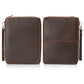 Polare Full Grain Leather Travel Cable Organizer Case Electronics Accessories Carry Bag with YKK Zippers Tech Storage Bag for Cables