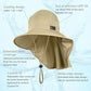 Cooling Sun Hat for Men Women UPF50+ Wide Brim Fishing Hat with Neck Flap Adjustable Foldable Bucket Hat for Hiking Khaki