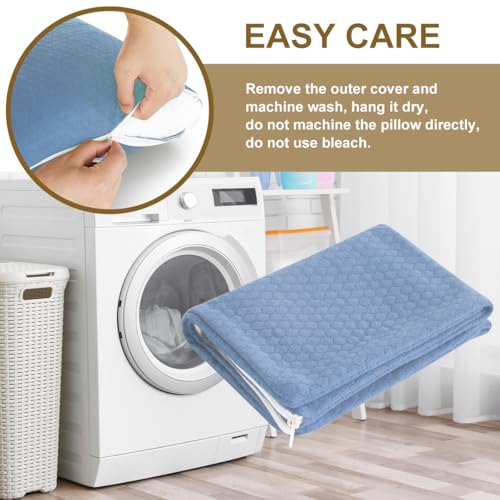 Memory Foam Travel Pillow Compressible Camping Pillow for Sleeping Shredded Memory Foam Pillow Compact Firm Supportive Travel Pillow for Adults Kids Outdoor Hiking Essential Gear Blue