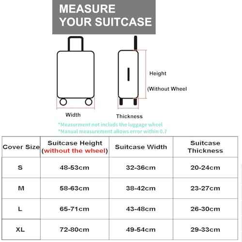 Thicker Travel Luggage Covers with Luggage Tag For Suitcase Tsa Approved