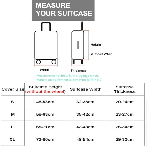 Thicker Travel Luggage Covers with Luggage Tag For Suitcase Tsa Approved