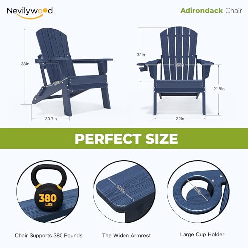 Folding Adirondack Chairs Set of 2