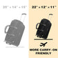 3-in-1 Rolling Garment Duffle Bag with Wheels, 22in Black