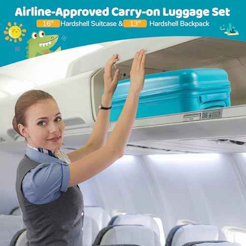Kids Luggage Travel Backpack & Hard Shell Toddler Suitcase (2 Count)
