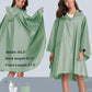 Adult Rain Poncho Waterproof Hooded Zipper Raincoat with Pockets