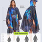 Extra Thick Hooded Rain Poncho Double Layer Waterproof Raincoat Jacket for Men Women Adults