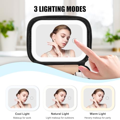 Mini Makeup Bag with Led Mirror