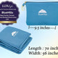 Premium Soft Lightweight Travel Blanket Pillow Compact Teal Blue