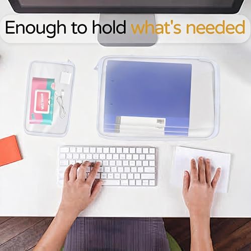 3PCS Clear Hard Plastic Zipper Case (3 Count)