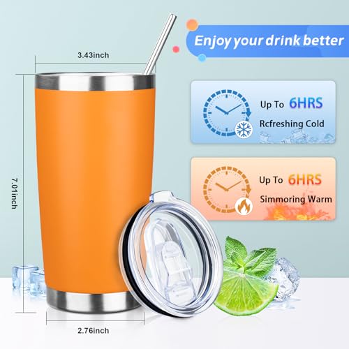 20oz Tumbler with Straw and Brush