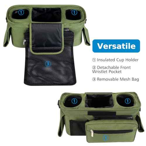 Universal Stroller Organizer with Insulated Cup Holder