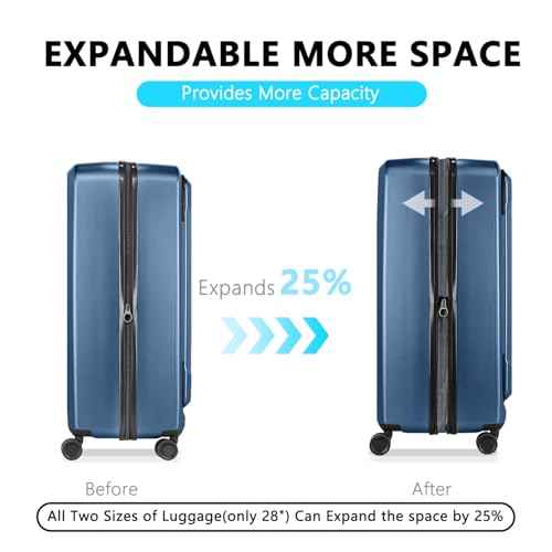 28 Inch Luggage with Spinner Wheels & TSA Lock