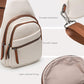 Large Sling Bag for Women Crossbody Purse Leather Fashionable Trendy Chest Bag for Travel