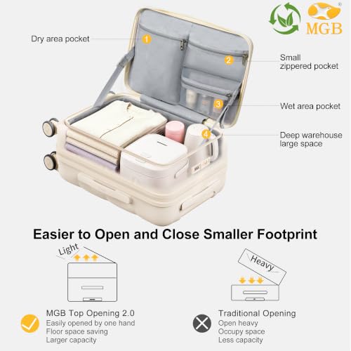 20 Inch Expandable Carry On Luggage Airline Approved