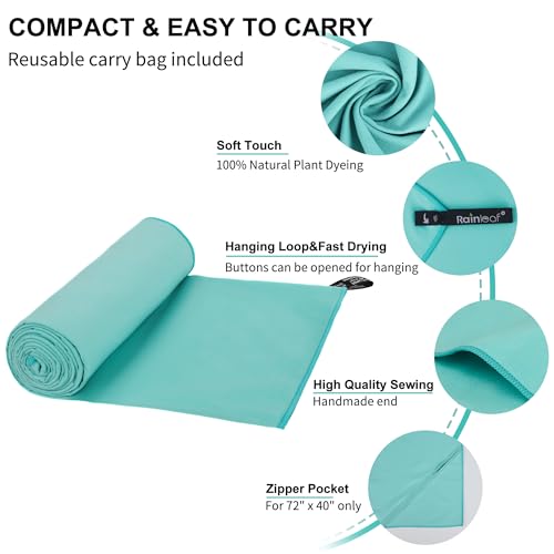 Microfiber Towel Quick Dry Camping & Travel & Gym Towel. Compact