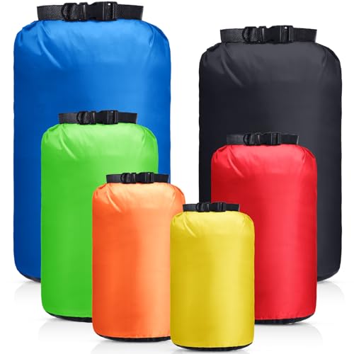 6 Pcs Waterproof Dry Bag Set for Kayaking & Camping (6 Count)