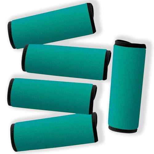 Neoprene Luggage Handle Wraps for Traveling Bright Color Luggage Identifiers (5 Count)