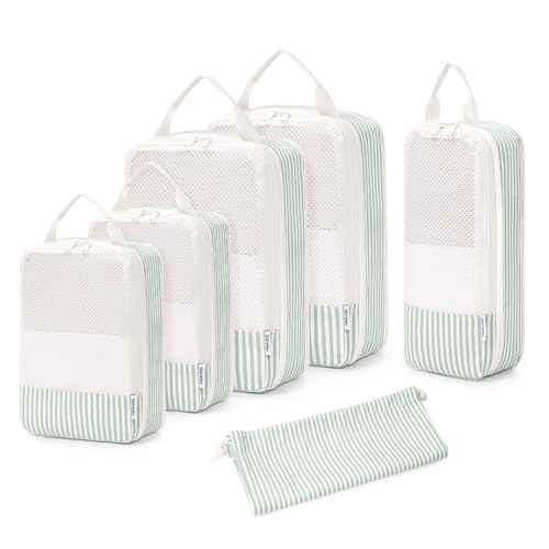 6 Set Compression Packing Cubes for Travel Women Men