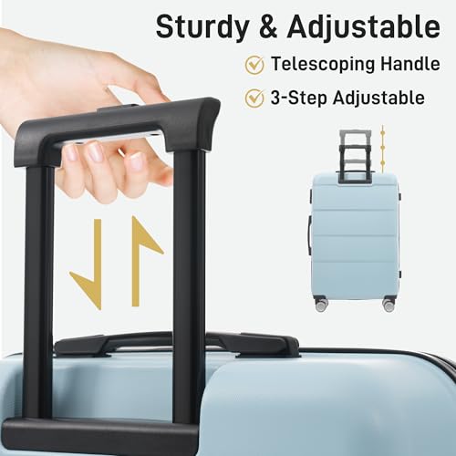 Luggage Set 6 Piece Carry on Hardcase Suitcase with Travel Bags (6 Count)