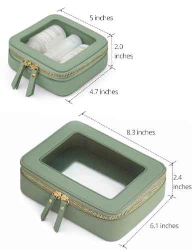 Clear Makeup Bag with Zipper (2 Count)