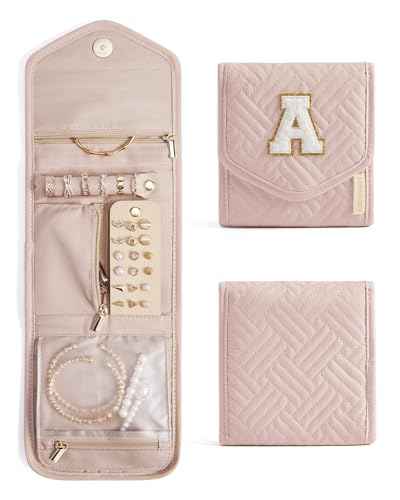 Travel Jewelry Organizer Case A Initial Jewelry Roll