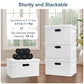 Medium 15" 21 Quart Collapsible Stackable Storage Bins with Lids (5 Count)