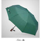 Folding Umbrella Lux Hardwood Handle Herringbone Jade Green