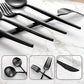 Matte Black Silverware Set for 12 (12 Count)