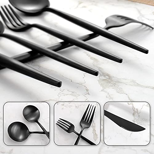 Matte Black Silverware Set for 4 (4 Count)