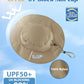UPF50+ Mens Sun Hat Wide Brim Fishing Hat Airy Mesh UV Protection Portable Bucket Sun Hat Dark Khaki