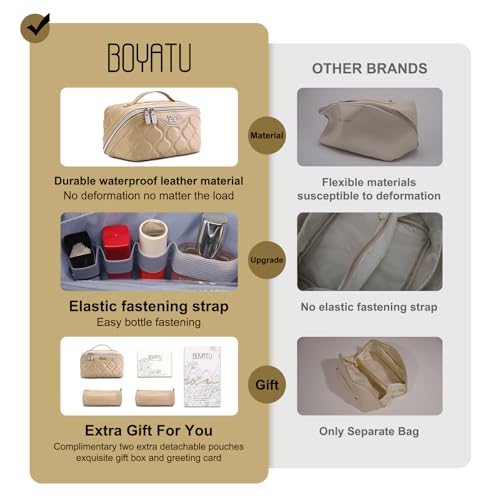 Travel Makeup Bag Cosmetic Bags for Women (3 Count)