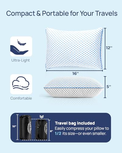 Adjustable Small Cooling Memory Foam Pillow for Travel