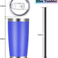 20oz Tumbler with Lid and Straw Stainless Steel Tumbler Cup Bulk Vacuum Insulated Double Wall Travel Coffee Mug Powder Coated Coffee Cup (6 Count)