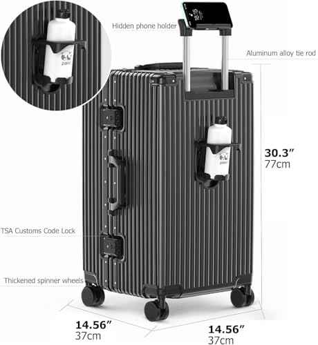 Super Large Aluminum Frame Checked Luggage