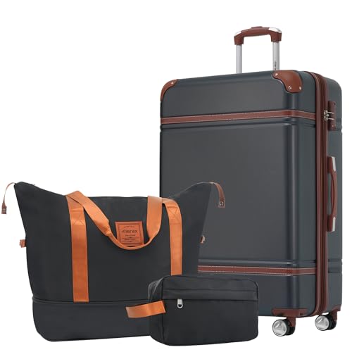 Suitcase Set 24 IN Expandable Luggage with TSA Lock Spinner Wheels (3 Count)