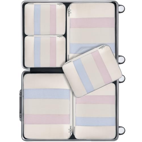 6 Set Packing Cubes Various Sizes Packing Organizer for Travel Accessories Luggage Carry On Suitcase
