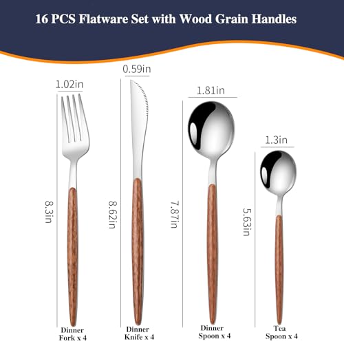 16 PCS Silverware Set for 4 (16 Count)