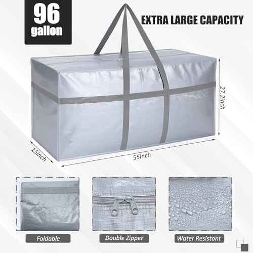 4 Pcs 96 Gallon Extra Large Moving Bags Heavy Duty Storage Bag (4 Count)