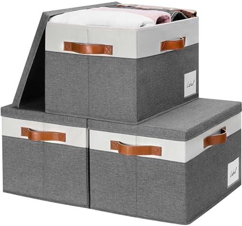 Storage Bins with Lids 3 Pack (3 Count)