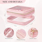 Rownyeon Clear Cosmetic Bag Mini Makeup Bag Cute Clear Make Up Organizer Case Travel Toiletry Bag Small Pouches for Women with Zipper