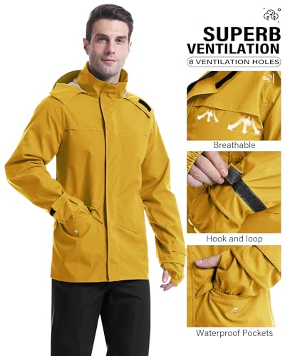 Rain Suit Waterproof Breathable Lightweight 2 (2 Count)