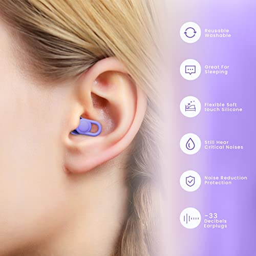 Silicone Ear Plugs for Noise Reduction (8 Count)