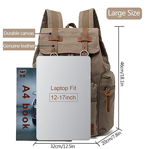 High Capacity Canvas Vintage Backpack