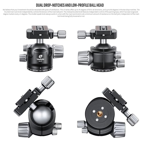 Carbon Fiber Camera Tripod 5 Section 360° Ball Head LS