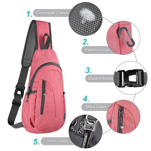 Small Sling Bag Lightweight Crossbody Bag for Women Men Hiking Backpack Travel Shoulder Bags Chest Daypack for Gym Work Casual Cycling Sports Z1