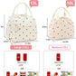 Lunch Bag for Women Cute Corduroy Lunch Tote Bags with Shoulder Strap Reusable Insulated Lunch Box Large Capacity Reusable Insulated Cooler for Work Picnic or Travel