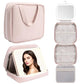 Travel Makeup Bag with LED Lighted Detachable Mirror
