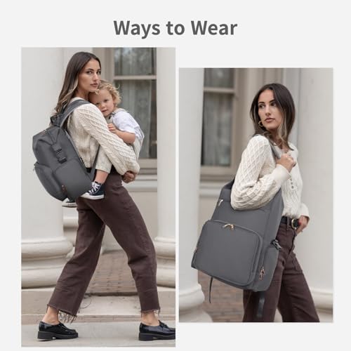 Neoprene Diaper Bag Backpack with Insulated Pockets