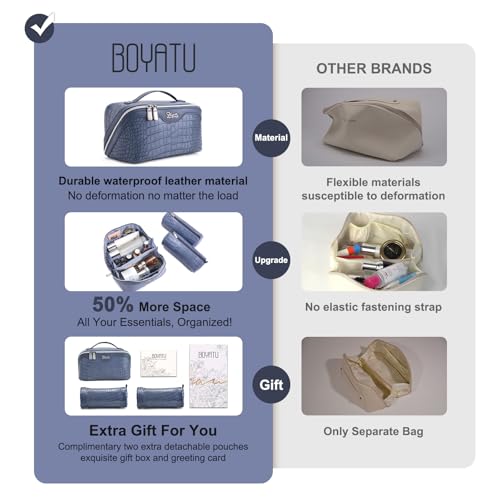 Travel Makeup Bag Cosmetic Bags for Women (3 Count)